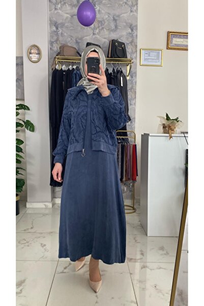 Anka İpek Kumaş Tesettür Elbise Ceket