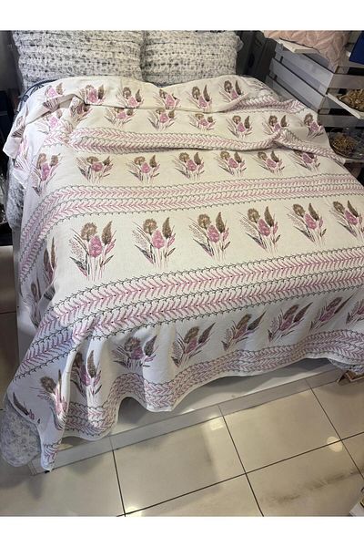 ŞENER HOME Pink Pattern Printed Ekin 150X240 cm Single Single Pike