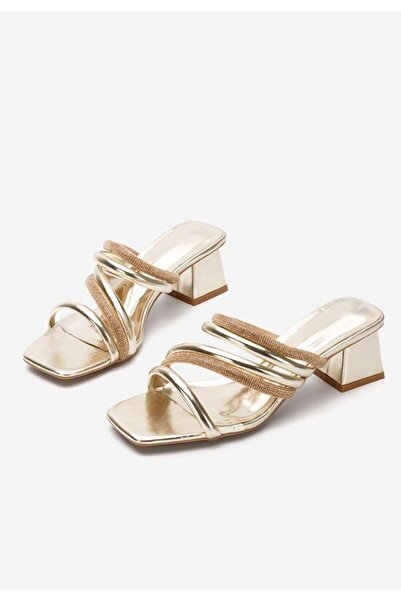 B T Shoes Papuci dama eleganti Britni aurii