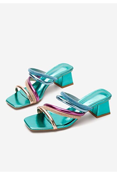 B T Shoes Papuci dama eleganti Britni verzi