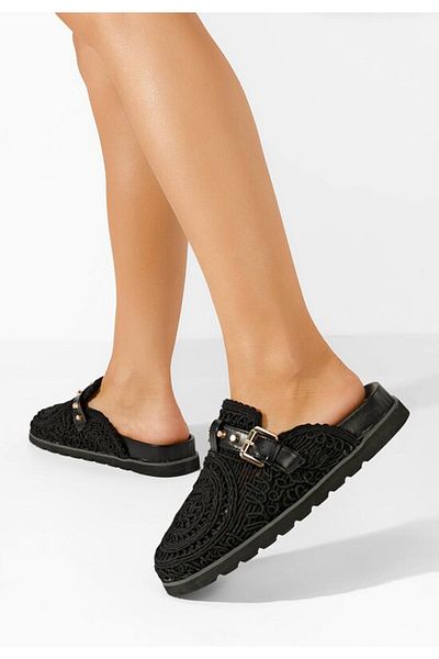B T Shoes Salovia women's black clogs