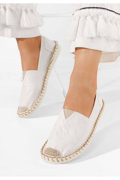 B T Shoes Espadrile dama Loretta B albe
