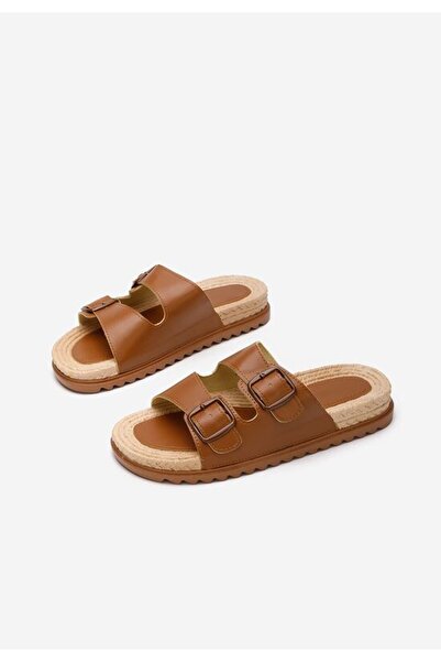 B T Shoes Papuci dama Miramar camel