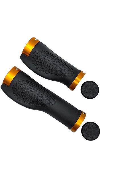 Choice Gold 1Short 1Long Bicycle Grips MTB Bike Handbar Grips Rubber Non-slip Bilateral Lock Cycling Bmx Ha