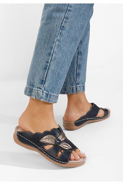 B T Shoes Papuci cu talpa ortopedica Yanda navy