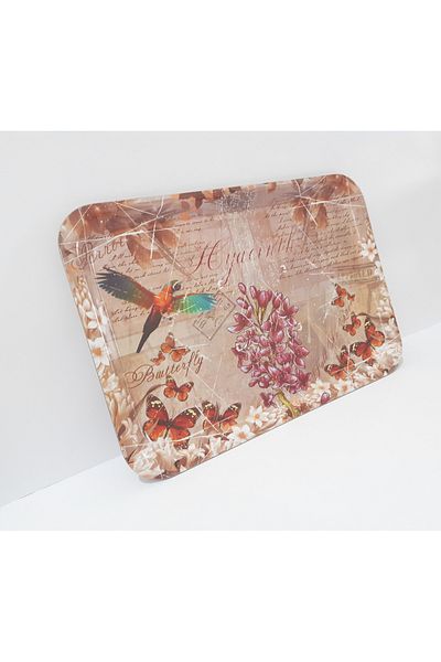 renkli çiçekler Melamine Tea Tray 33.5X23.5 cm Melamine Tea Coffee Presentation Tray