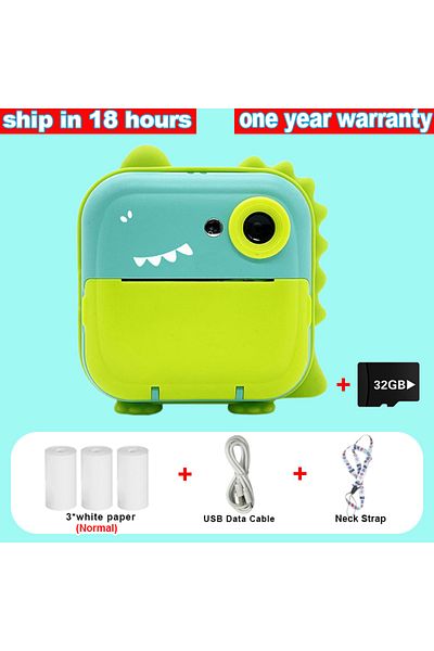 Choice Blue With 32g Digital Children Camera For Photography Instant Print Photo Kids Camera Mini Thermal P