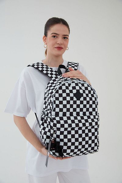 bakacstore Unisex Αδιάβροχο καρό ύφασμα - Γυμνάσιο, Γυμνάσιο, Σχολικό Σακίδιο, Μπρελόκ Δώρο Bergamo
