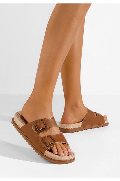 B T Shoes Papuci dama Miramar camel