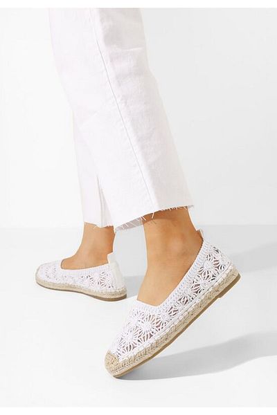 B T Shoes Espadrile dama Seinia albe