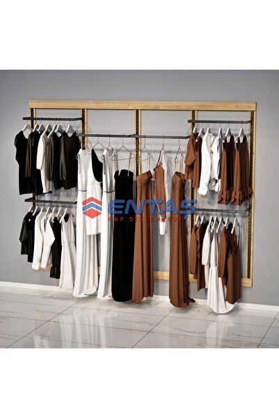 RAF MARKETİ 370*H220, Giyinme Odası Rafı,Lüx Askılık Sistemi, Mağaza Raf Sist...