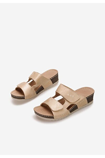 B T Shoes Papuci cu platforma Renna aurii