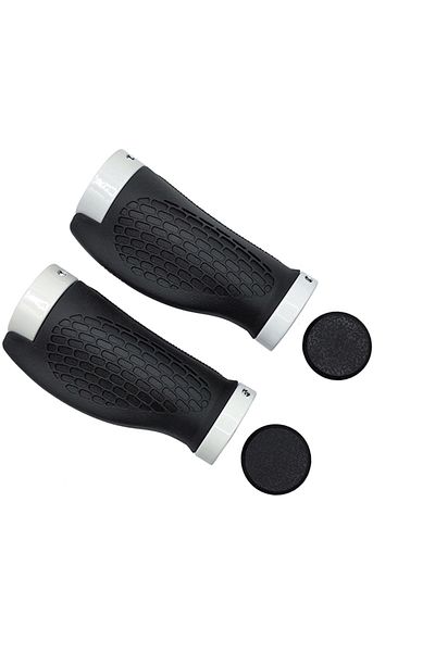 Choice White 2Short Bicycle Grips MTB Bike Handbar Grips Rubber Non-slip Bilateral Lock Cycling Bmx Handle