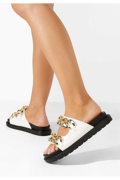 B T Shoes Papuci dama Rashella albi