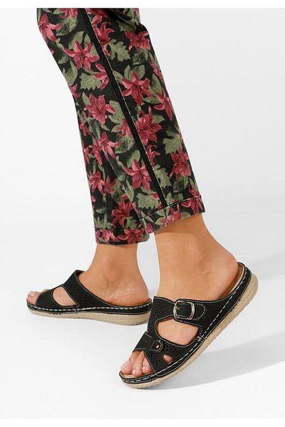 B T Shoes Skena orthopedic slippers, black