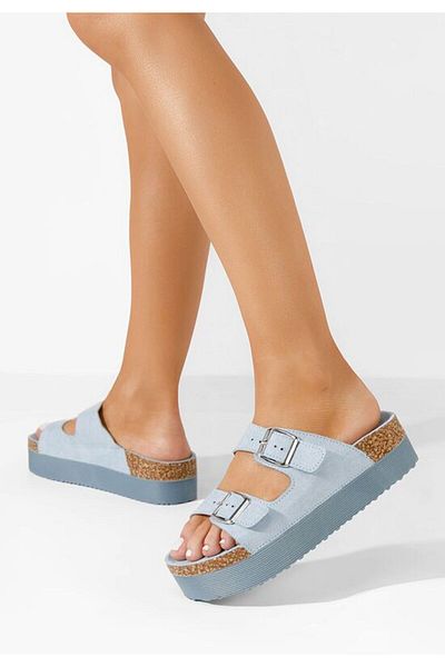 B T Shoes Papuci cu platformă Zeyna bleu
