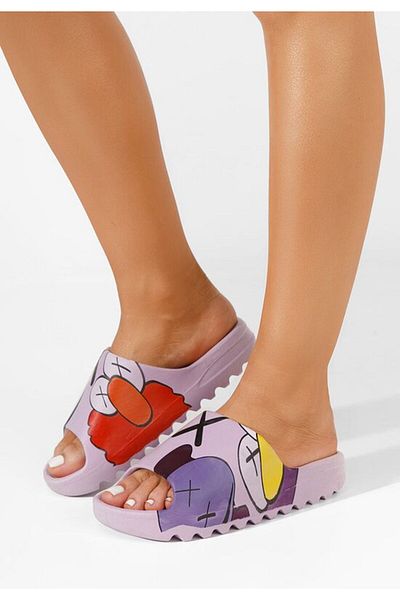 B T Shoes Papuci plaja dama Lomita mov