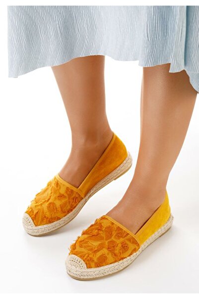 B T Shoes Γυναικείες κίτρινες εσπαντρίγιες Λορίσα
