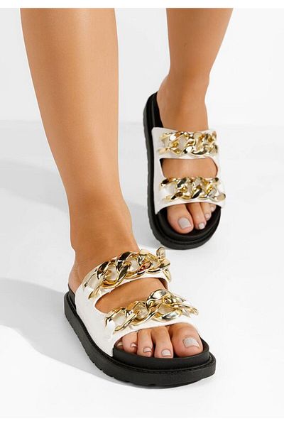 B T Shoes Papuci dama Rashella albi