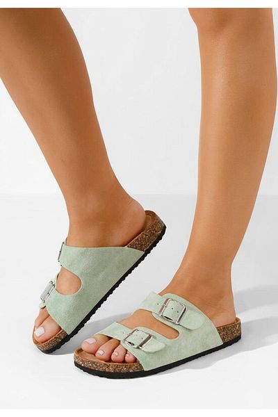 B T Shoes Evet women's turquoise slippers