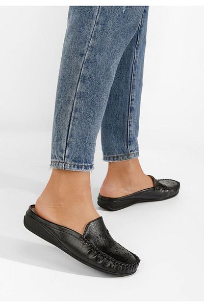 B T Shoes Saboti dama Pianura negri