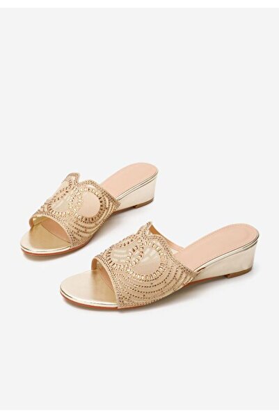 B T Shoes Papuci cu platforma Alaura aurii