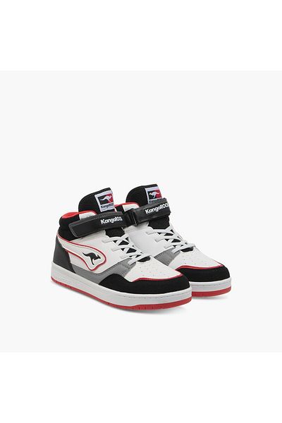 Kangaroos Boys' Logo Detail High Cut Sneakers with Hook and Loop Closure