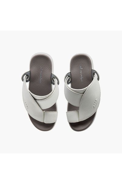 Al Waha Textured Slip-On Arabic Sandals with Toe Loop Detail