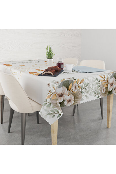 yok yok evim eve dair her şey مفرش طاولة منقوش عليه زهور بتصميم رمضان