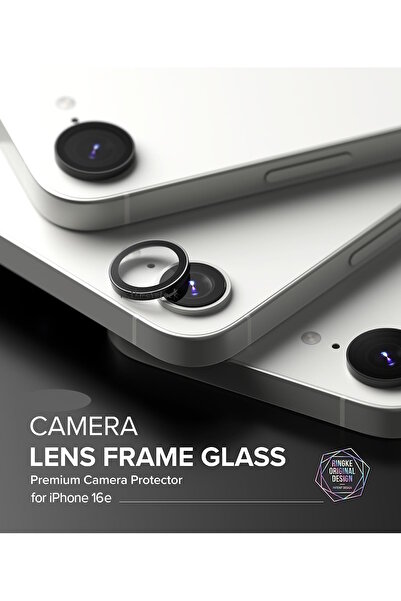m.tk moveteck iPhone 16e Uyumlu Kamera Koruma Lens Koruyucu Temperli Cam Uygulama Aparatlı