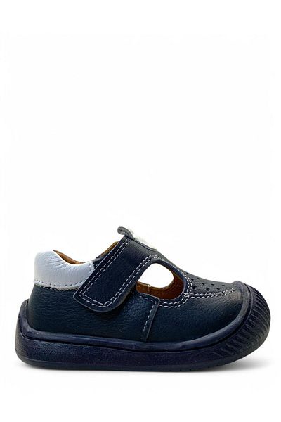 Tuğba Ortopedi 159 Orthopedic 100% Genuine Leather Baby Boy Navy Blue Summer First Step Shoes