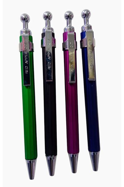 izmir yazici servis Mini Ballpoint Pen Set of 4 Custom Made for Shirt Jacket Pocket 10 Cm.