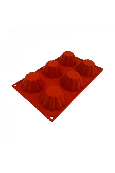Lacor 6-cavity silicone muffin mold, PastryFlex
