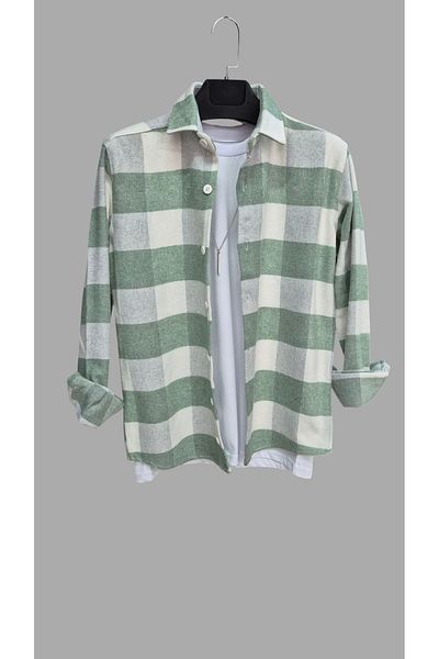 mavisima erkek giyimi Slim Fit μακρυμάνικο καρό καρό πουκάμισο ξυλοκόπος