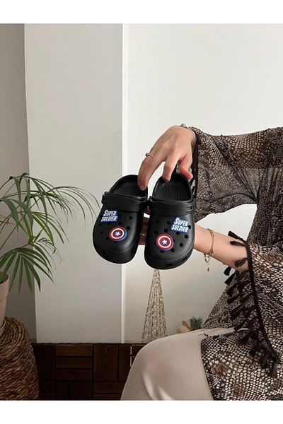 Behtah Kundura Jibbitz Unisex Mixed Decorated Children's Sandals - Balcony, Garden, Beach, Pool Seaside Daily Slippers