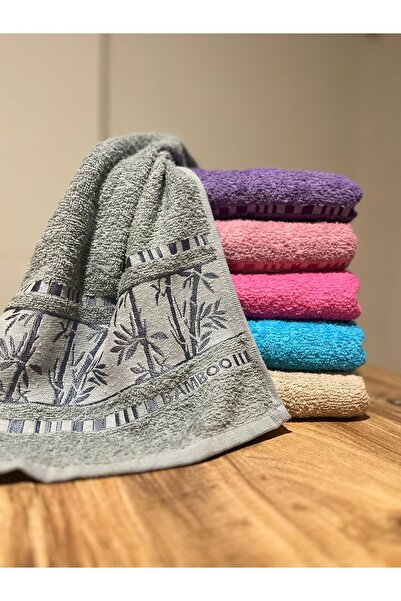 YCN 6 Adet Bambu Soft Desen El & Yüz Havlusu 45x80 cm