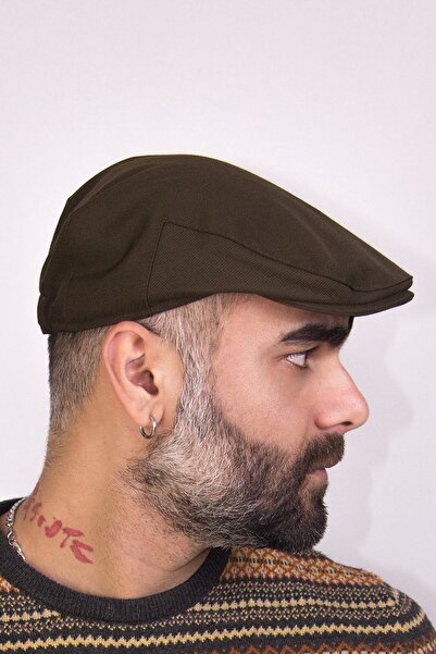 Bay Şapkacı erkek kasket şapkası-7813-haki