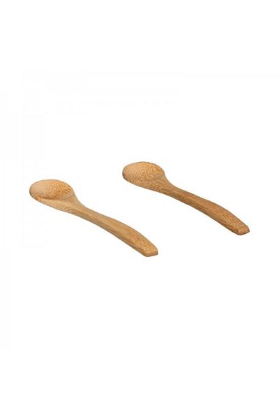 FİVE Set 2 recipiente din ceramica cu capac, suport si linguri din bambus, Seramik, 2x280 ml