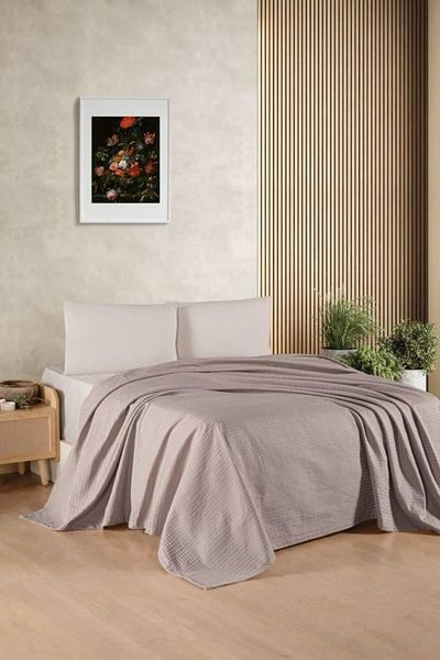 Bikaya Home Crystal Double Solid Color Pique Set - 4 Pieces