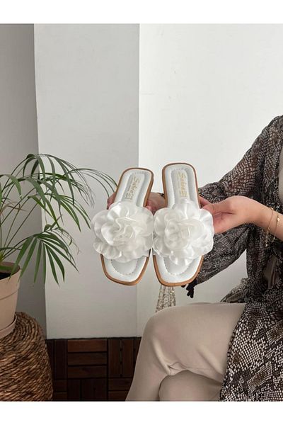 Behtah Kundura Γυναικεία καλοκαιρινά τριαντάφυλλα Λεπτομερείς γυναικείες παντόφλες Σανδάλια Άνετη ελαφριά σόλα