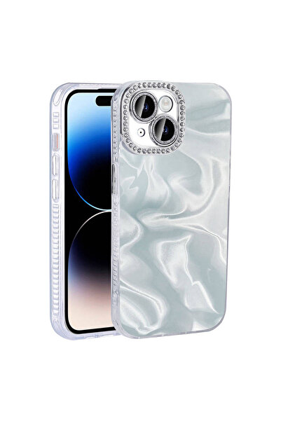 Rivor Apple iPhone 15 Uyumlu Kılıf Kamera Korumalı Airbagli Parlak Taş Detay ...