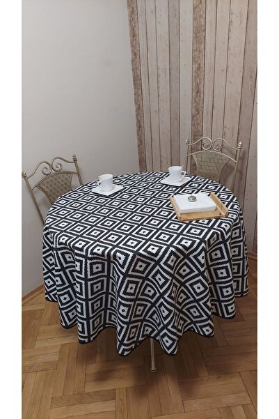 gonk Round, Duck (Liquid Pusher, Stain-Resistant) Fabric, Tablecloth