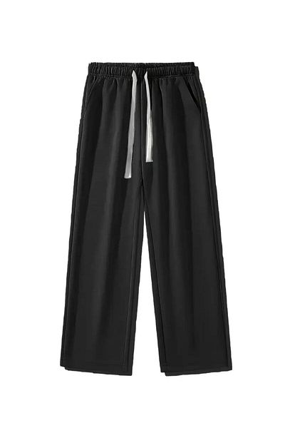 GERLAY Men's Black Straight Leg Sweatpants