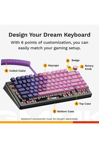 Glorious GMMK 3 75% TKL, Black, Hotswap, PBT, English