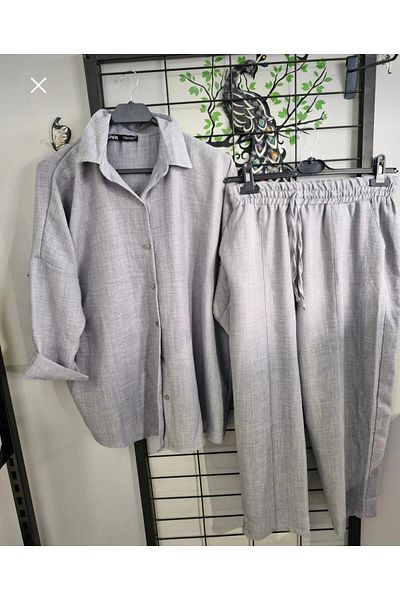 mfbcollection Linen Ayrobin Shirt Pants Set