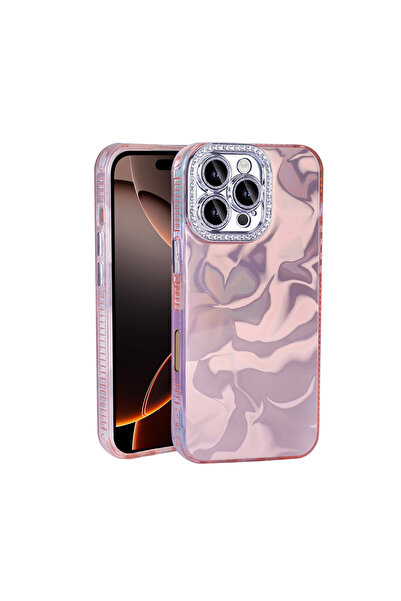Rivor Apple iPhone 16 Pro Uyumlu Kılıf Kamera Korumalı Airbagli Parlak Taş De...