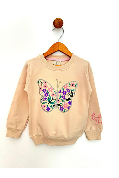 By Cwhr 100% Cotton 2 Thread Sleeve Love Embroidered Cuff Sleeve Seasonal Girl's Sweatshirt
