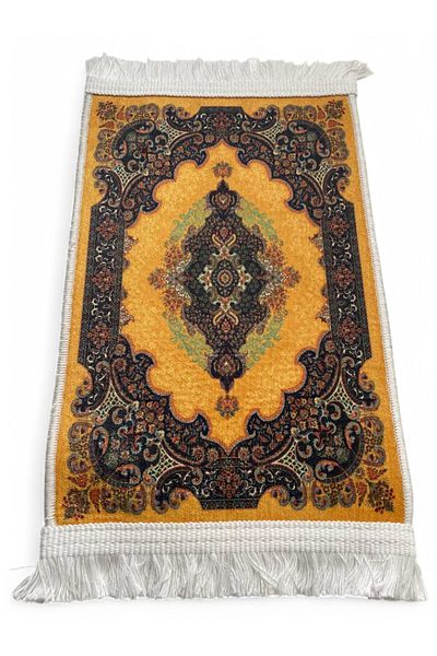 GALATA GIFT Миниатюрен килим, подложка за мишка, къщичка за кукли, диорамен материал, традиционен килим с пискюли 40*20