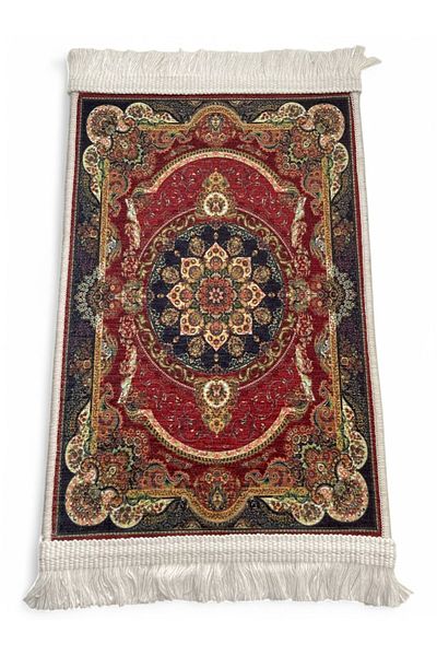 GALATA GIFT Miniature Carpet Mousepad Playhouse (Dollhouse) Diorama Material Traditional Patterned Carpet with Tassels 40*20