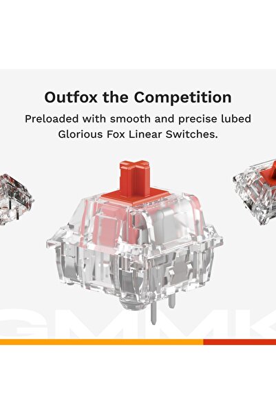 Glorious GMMK 3 75% TKL، أبيض، Hotswap، PBT، إنجليزي